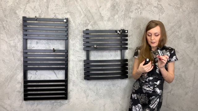 Черные полотенцесушители Terma Quadrus Slim 870/450 Ral9005 Soft SX и Kioto 555/480 Ral 9005 Soft S смотреть онлайн