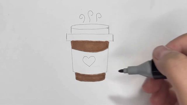 Как нарисовать стакан с кофе смотреть онлайн