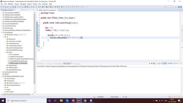 Nested Loops For loop inside while loop (In JAVA) смотреть онлайн
