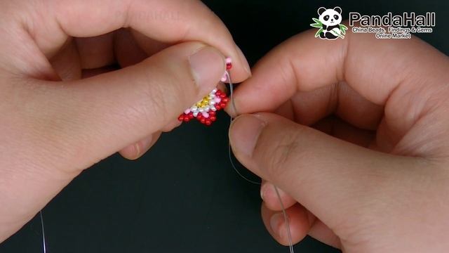 Cherry Blossom Bracelet. How To Make Beaded Bracelet With Only Seed Beads. Beading Tutorial