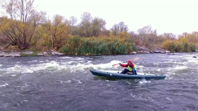 Рафтинг в Украине. с. Мигея, Николааевская обл. Байдарки. Аэросьемка смотреть онлайн