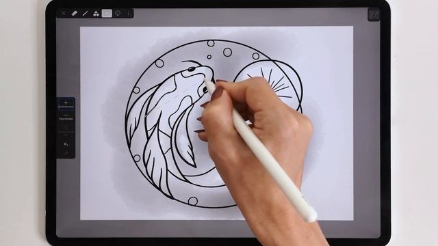 IArtbook. Урок. Иллюстрация чернилами. Inktober. Как сделать тень