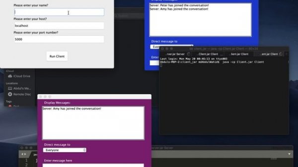 GUI sockets programming in Java