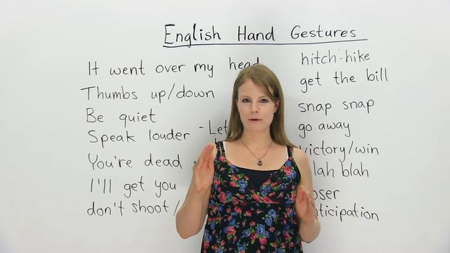 English Conversation: The Meaning Of Hand Gestures