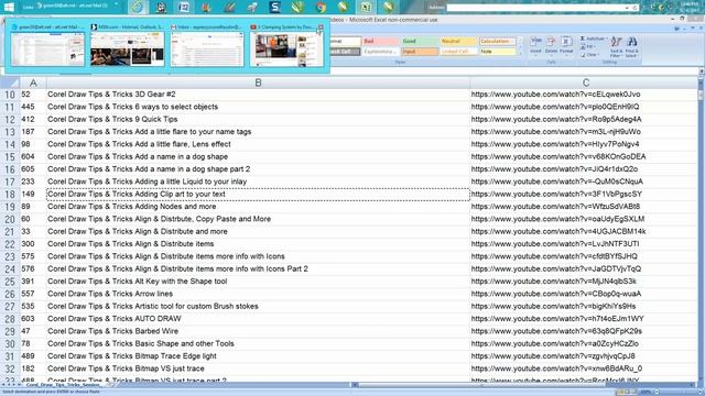 Corel Draw Tips & Tricks List of the Videos Excel смотреть онлайн