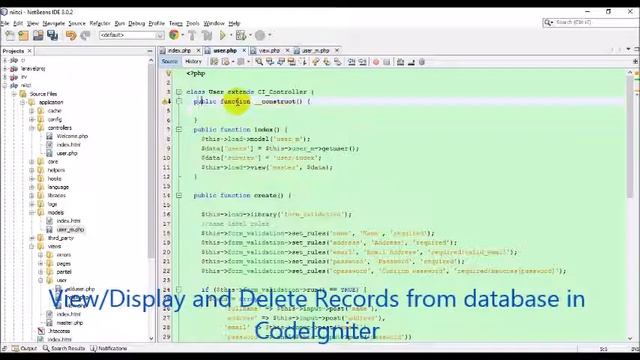 How to view records and delete records from database in CodeIgniter . CI tutorial series 4 in Nepal смотреть онлайн