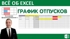 График отпусков в excel. Условное форматирование