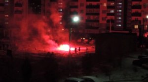 Новогодний салют во дворе - Nikon P310