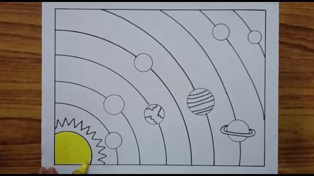 How to Draw Solar System / Solar System Drawing / Solar System Planets Drawing/Solar System Diagram смотреть онлайн