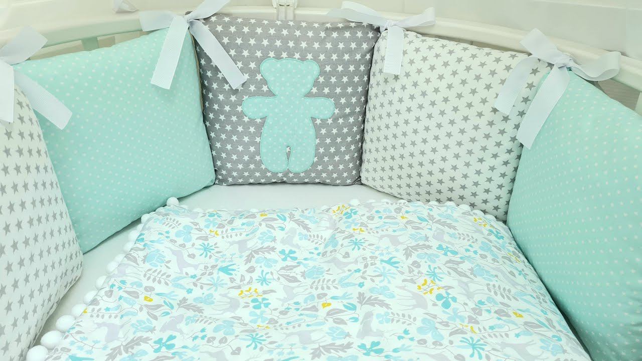 Аппликация на ткани своими руками. Бортики с аппликациями. смотреть онлайн