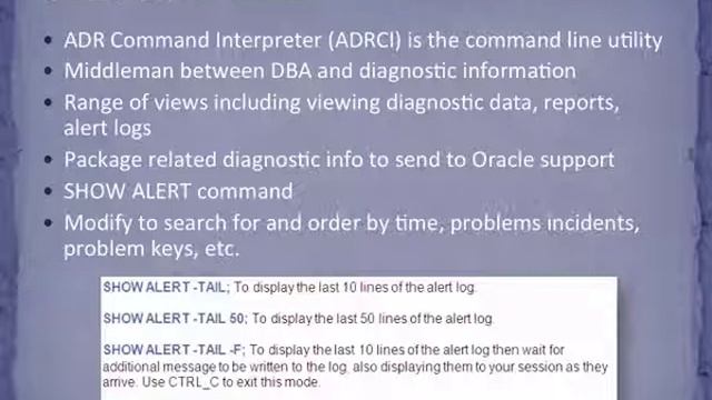 Oracle 11g Overview of Automatic Diagnostic Repository (ADR) смотреть онлайн