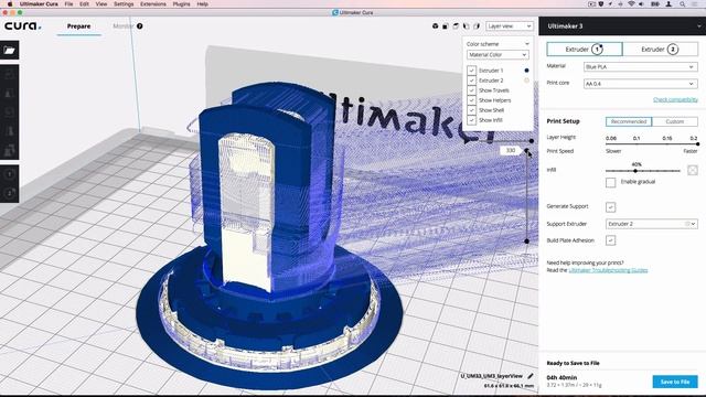 Ultimaker: How To Use The Layer View In Ultimaker Cura