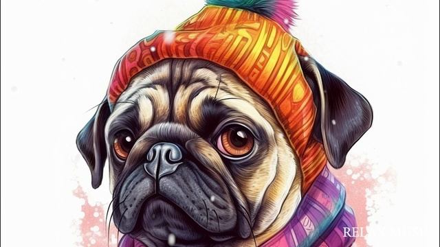 Мопс, Pug. Peaceful Music Meditation Music Piano Music For stress Relief 2 смотреть онлайн