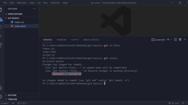 Git Delete File From Working Directory смотреть онлайн