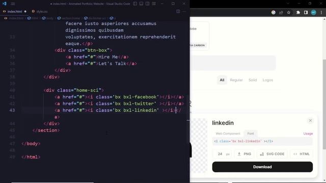 Personal Portfolio Website using HTML & CSS смотреть онлайн