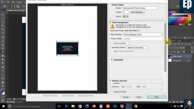How To PRINT Adobe Photoshop File or Image | Settings before Printing | EntrePinoy смотреть онлайн