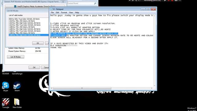 how to fix PLEASE SWITCH DISPLAY MODE TO 32 BIT COLOUR MODE in any games and apps смотреть онлайн