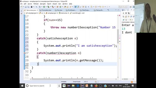 Java #17 Inheritance in Exceptions -throws and finally Clause-nested try catch смотреть онлайн