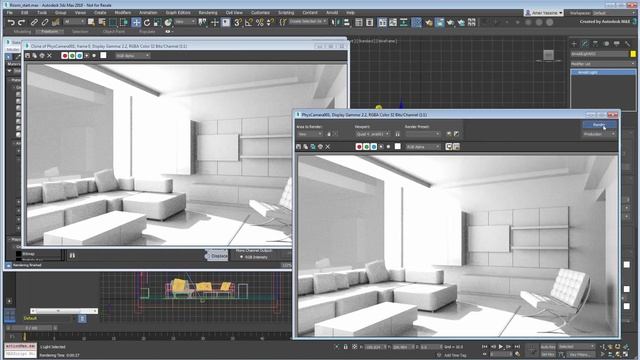 3ds Max 2018 - MAXtoA Plugin - Arnold Interior Lighting - Part 3/4 смотреть онлайн