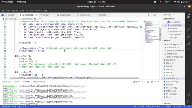 simple spritesheet animation in pygame смотреть онлайн