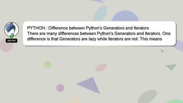 PYTHON : Difference between Python's Generators and Iterators смотреть онлайн