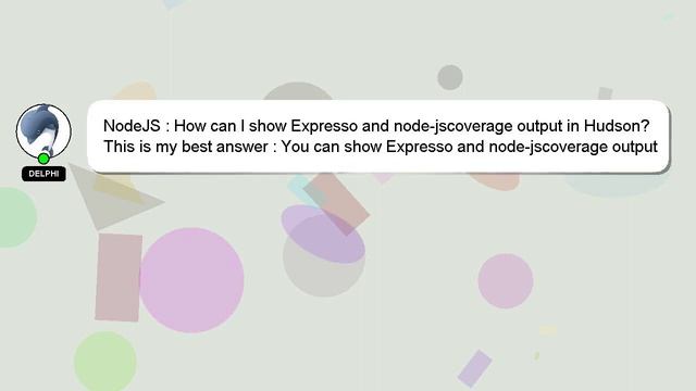 NodeJS : How can I show Expresso and node-jscoverage output in Hudson? смотреть онлайн