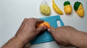 Играем и учим, овощи и фрукты на липучках, на русском языке