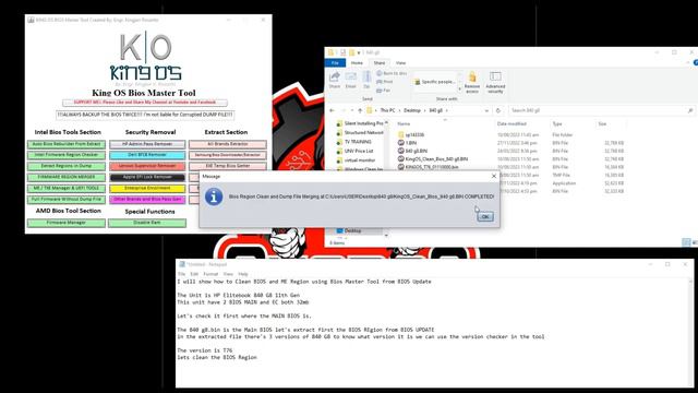 Bios And ME Region Cleaning For HP Using BIOS MASTER TOOL