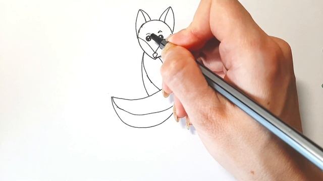 Рисунок из Цифры 3/ Как нарисовать Милого лисенка из цифры 3 смотреть онлайн