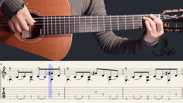 Libertango - A. Piazzolla (Guitar Solo ver.)(Fingerstyle Tutorial with TAB) смотреть онлайн