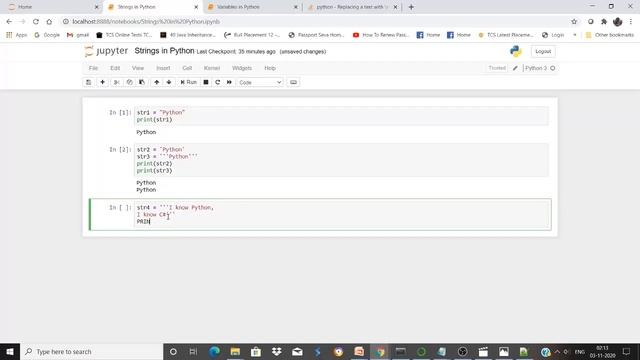 Python3 Tutorial for Beginners | Strings in Python - Part 1 смотреть онлайн