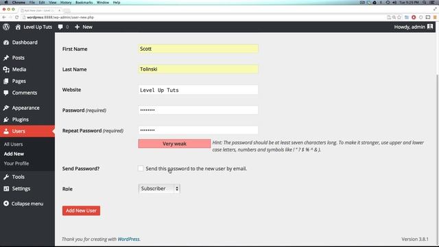 WordPress Basics #10 - Adding New Users смотреть онлайн