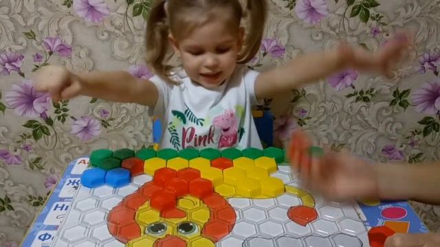 ИГРА МОЗАИКА.Обзор развивающей детской игрушки.Собираем ЛЬВА! смотреть онлайн