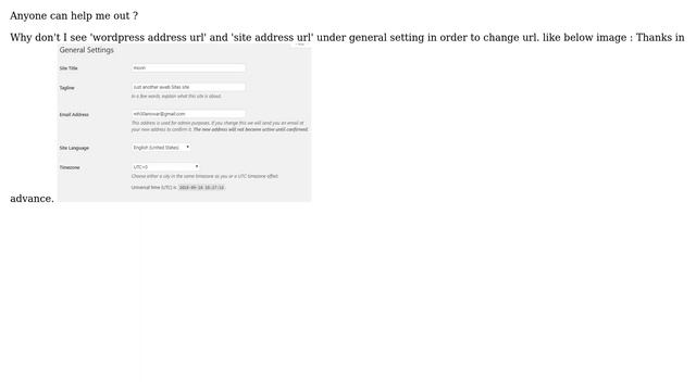 Wordpress: Wordpress address url option missing under general setting смотреть онлайн