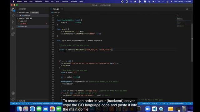 Razorpay Payment Gateway Integration in GO-based website смотреть онлайн