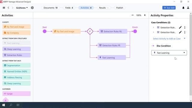 ABBYY Vantage tutorial: Classification and IF Activity in the Document Skill Pipeline смотреть онлайн