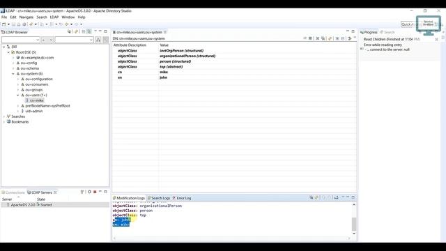 3. LDAP Apache Directory Studio: Create Server and Connection and also Add User смотреть онлайн