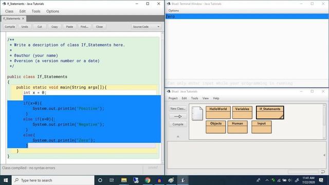 Java Basics Lesson 7 - If and Else Statements смотреть онлайн