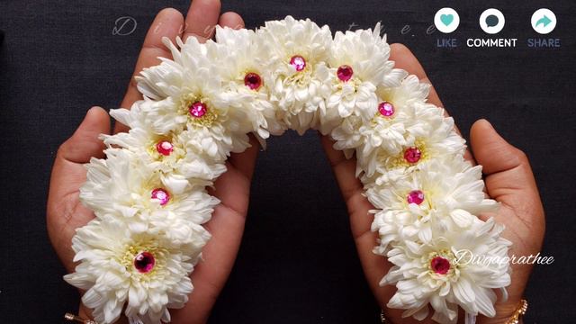 Two types flower veni/Gajra/how to make bridal flower Garland/samanthi/crythothamam garland making смотреть онлайн