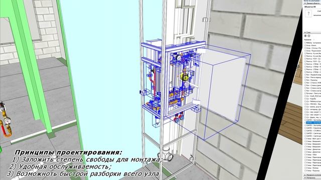 Как спроектировать коллекторный узел ввода, сантехнический шкаф смотреть онлайн