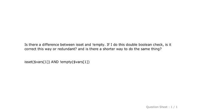 PHP : Why check both isset() and !empty() смотреть онлайн