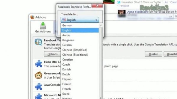 Facebook Translator Mozilla Firefox Add-on