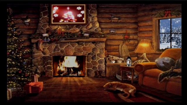 Fireplace 5 hours relax, Christmas decorations смотреть онлайн