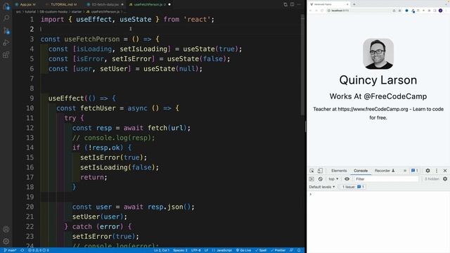 React 18 Tutorial - Fetch Custom Hook смотреть онлайн