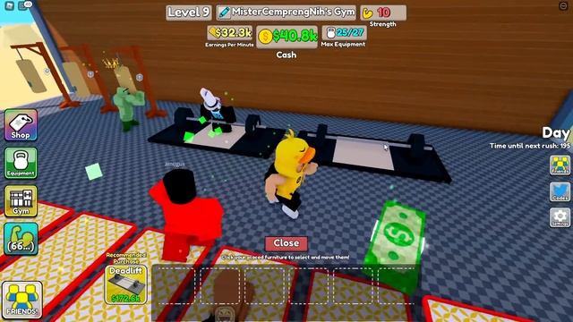 Gini Doang Mah Enteng! - Roblox Gym Tycoon! смотреть онлайн