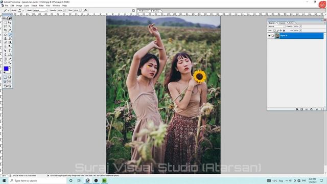 PHOTOSHOP COLOR GRADING l ORANGE TONE l SvS l Suraj Visual Studio смотреть онлайн