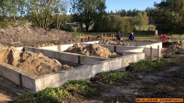 Фундамент из ФБС блоков - Pamati No FBS Blokiem