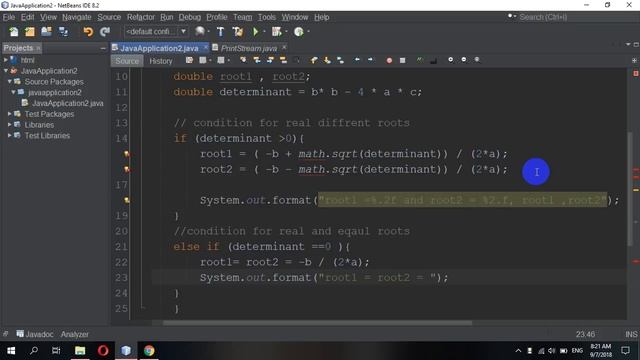 Java Program to Find Roots of a Quadratic Equation смотреть онлайн