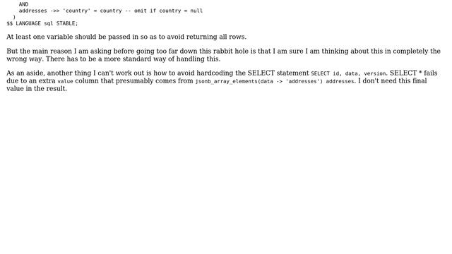 Databases: In a Postgres function, how to skip expressions if input value is null? смотреть онлайн