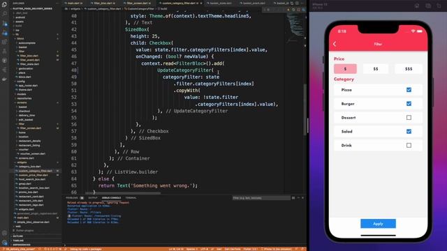 Flutter Food Delivery App - BloC Pattern Refactor - flutter_bloc Upgrade from 7.3.0 to 8.0.0 смотреть онлайн